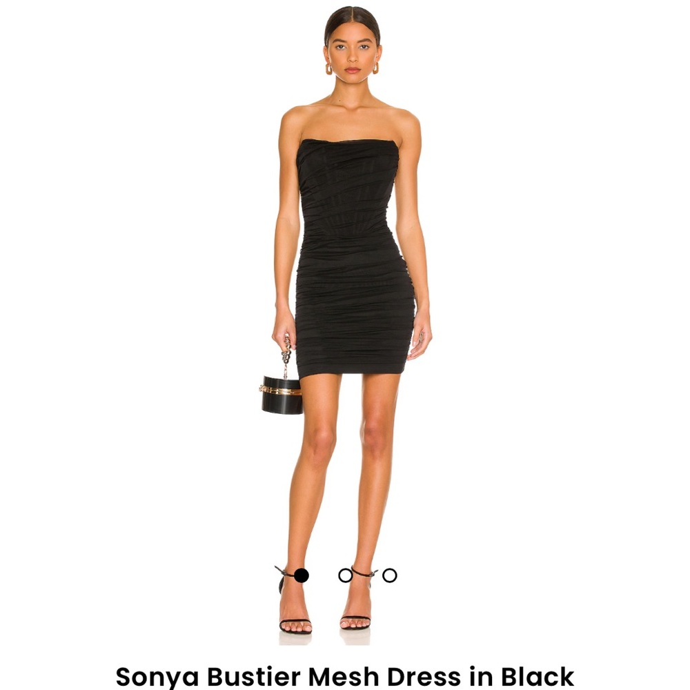 Revolve Superdown strapless dress.